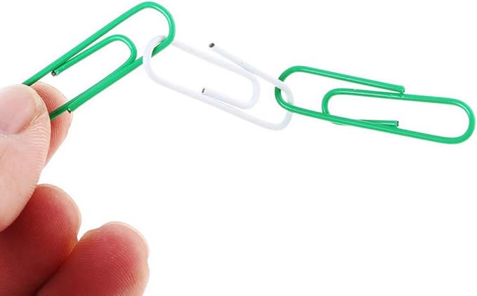 500 PCS Colored Paper Clips, Medium 33 mm/1.3Inch Assorted Paperclips Vinyl Coated Clips for Office School Personal (1.3Inch)