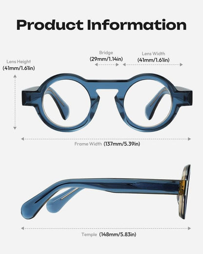 Blue Light Blocking Glasses - Anti Glare & Eyestrain, 99% Filter, Lightweight Acetate Frame for Gaming/Office/Reading