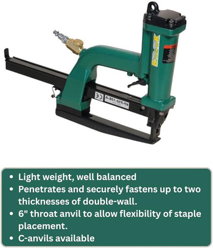 KP-P50-777 1/2 Inch Crown Pneumatic Plier Stapler for 777 Series Staples with 3/8-Inch 1/2-Inch or 5/8-Inch Leg Staples, Ideal for Trays & Lids, End Caps, Header & Bags, Container Inserts