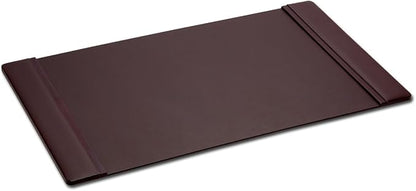 DACASSO Leather Desk Pad with Side Rails - Luxury Leather Desk Blotter for Writing - Executive Desk Surface Protector - (Chocolate Brown, 22” x 14”)