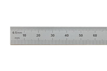 PEC Tools 6"/150mm Flexible Metal Ruler, High-Quality Machinist Ruler, Satin Chrome Finish, Decimal/Metric Graduation (1/10", 1/50", 1mm, 0.5mm) Suitable for CNC Operators and Engineers, Made in USA