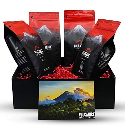 Classic Gourmet Coffee Gift Box, Ground, Fresh Roasted, 4 X 16-ounces, Jamaica Blue Mountain, Kona Peaberry, Costa Rica Original, Sumatra Mandheling