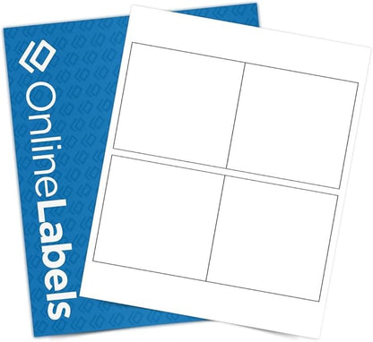 4 x 4 Square Label - Pack of 1,000 Labels, 250 Sheets - Inkjet/Laser Printer - Online Labels