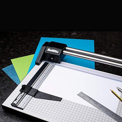 Rotatrim Pro 12 Inch Cut Professional Paper Cutter/Trimmer Precision Rotary Trimmer with Self-Sharpening Precision Steel Blades & Twin Stainless Steel Guide Rails (RCPRO12i)