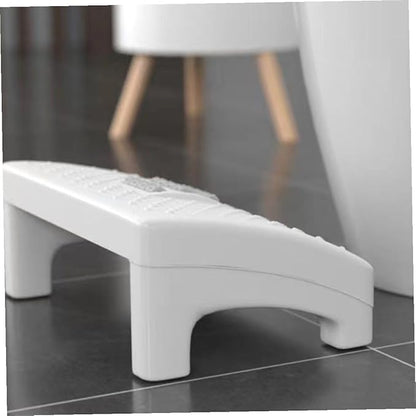 Portable White Footstool for Office and Home Stable Non-Slip Foot Rest Stool with Ergonomic Support Angle for Stress Relief Legs Feet Knees and Ankles Suitable for Desk and Piano
