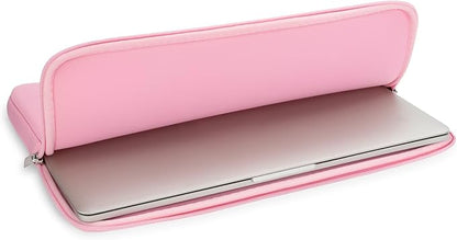 RAINYEAR 11-11.6 Inch Laptop Sleeve Protective Case Soft Carrying Computer Zipper Bag Cover Compatible with 11.6" MacBook Air for 11" Notebook Tablet Chromebook (Pink)