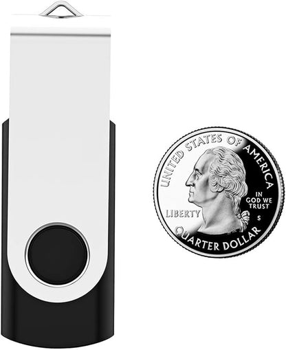 USB Flash Drive 32GB 20 Pack, Bulk USB 2.0 Flash Drives Thumb Drive Swivel Memory Stick Jump Drive Pen Drive,32 gig 20 Pieces