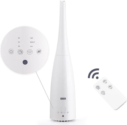 Warm and Cool Mist Humidifier for Home/Bedroom with Remote Control 2.3L Smart Air Humidifier for Desk/Office/Bedroom 25dB Whisper Quiet with Auto Shut off