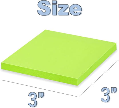 (28 Pads) Sticky Notes Bulk 3x3 in Post Bright Stickies Colorful Super Sticking Power Memo Pads, Strong Adhesive