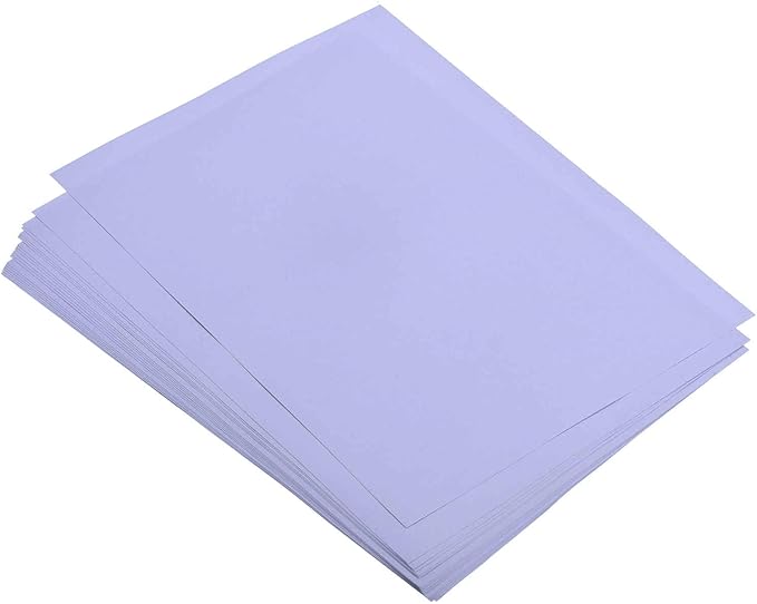 MECCANIXITY 50 Sheets Colored Copy Paper 8.3 x 5.8 Inch Printer Paper 80gsm Light Purple for Office Printing, Document Copying, Invitations, Forms, Art Projects