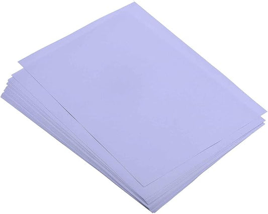 MECCANIXITY 50 Sheets Colored Copy Paper 8.3 x 5.8 Inch Printer Paper 80gsm Light Purple for Office Printing, Document Copying, Invitations, Forms, Art Projects