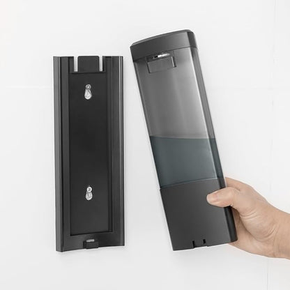 Automatic Soap Dispenser Wall Mount 700ml,Touchless Electric Sensor Liquid Gel Hand Sanitizer Dispenser Battery Operated for Office Home Kitchen Bathroom Hotel Restaurant Commercial (B-162-Black)