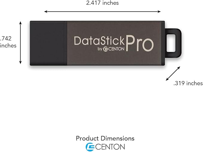 Centon DataStick Pro USB 3.0 Flash Drive 8GB x 5, Silver Metallic (S1B-U3P17-8G-5)