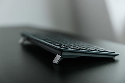 Cherry KW 7100 Mini Multi Device Compact Wireless Keyboard with Bluetooth. (Blue Slate)