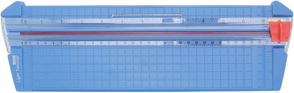 Pssopp Small Paper Cutter, Accurate Portable Paper Trimmer with Premium Plastic, High Stability for 12.40in A3, Ideal for Office and Home (13830 Blue)