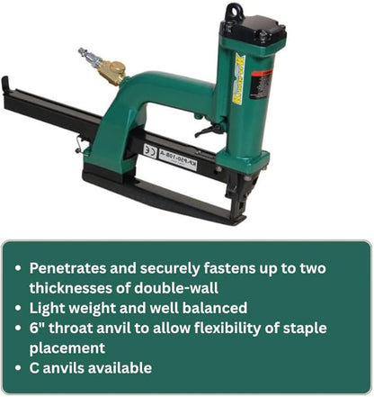 KP-P50-779 Pneumatic 1/2-Inch Crown Plier Stapler for 779 Series Staples Accepts 5/16" - 5/8" Length Staples, Ideal for Trays, Lids, End Caps, Header, Bags, Container Inserts and Bedding