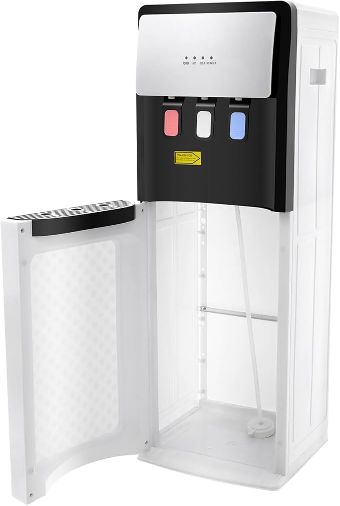 Bottom Loading Water Dispenser, 3 Temperature Settings-Hot, Cold & Room Water Cooler Dispenser, Durable Stainless Steel Construction Loading Design Water Dispenser for Office, Home, Living Room
