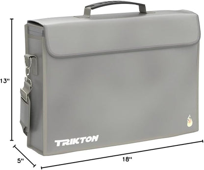 Fireproof and Waterproof Document Bag XXL 17.5x13x5 with TSA Lock, Fits A3 and Oversized Legal Files, High-Viz Design, Lock Box for Travel and Documents, Developed by USA Engineers and Firefighters