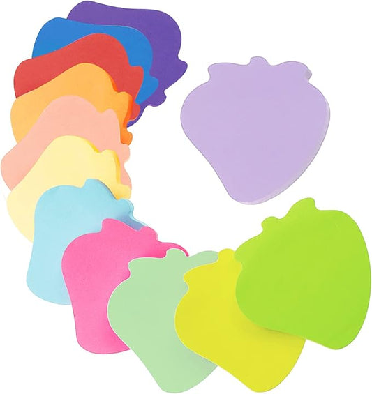 Sticky Notes, Self-Stick Pad Notes Bright Colorful Creative Desk Accessories for Reminders Office School and Home 2.75 x 2.75 Inch 50 Pieces/Pad 600 Sheet Strawberry