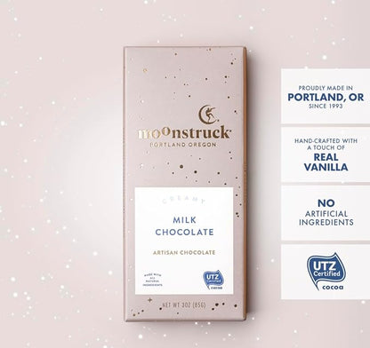 Moonstruck Chocolate Creamy Milk Chocolate Bar, 31% Cacao (Pack of 4)