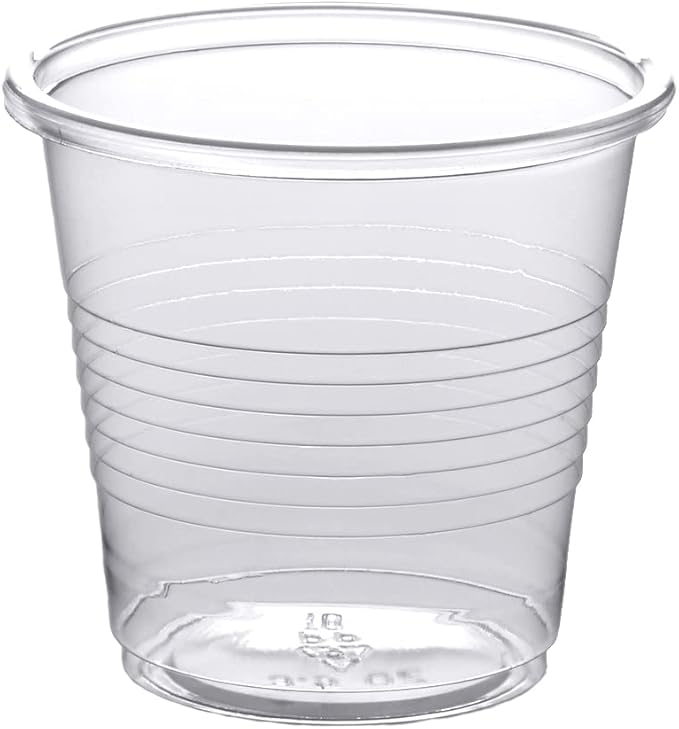 Plastic Cups 3 oz Bulk Case 2400 - Disposable Clear Cup 3 ounce - Small Bathroom Cups - Daily Chef Translucent Cup, Mouthwash & Medical Sample Urine Test - Water Cooler Dispenser [2400 Pack / Case]