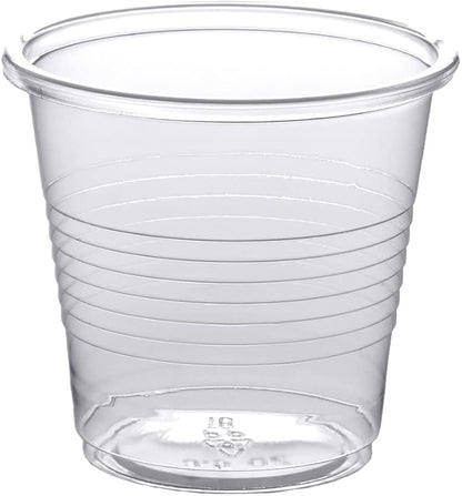 Plastic Cups 3 oz Bulk Case 2400 - Disposable Clear Cup 3 ounce - Small Bathroom Cups - Daily Chef Translucent Cup, Mouthwash & Medical Sample Urine Test - Water Cooler Dispenser [2400 Pack / Case]