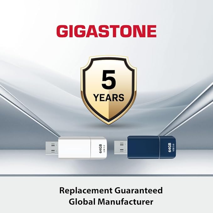 GIGASTONE 64GB Flash Drive (2 Pack) Z60NB USB 3.2 Gen 1, Ultra Fast, Retractable Capless Slider Design, Data Storage, Backup for PC/Mac/TV/Car Audio, USB 2.0/3.0/3.1 Compatible (Random Color)