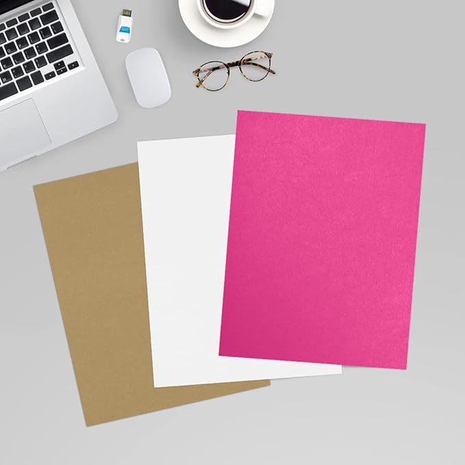 LUXPaper 8.5" x 11" Paper | Letter Size | Azalea Metallic | 80lb. Text | 50 Qty