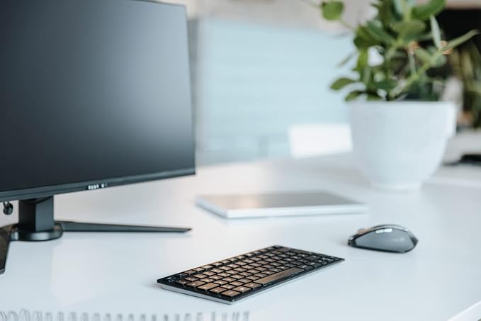 Cherry KW 9200 Mini Wireless Rechargable Compact Keyboard. with Bluetooth 5.0 and Wired Connectivity