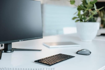 Cherry KW 9200 Mini Wireless Rechargable Compact Keyboard. with Bluetooth 5.0 and Wired Connectivity