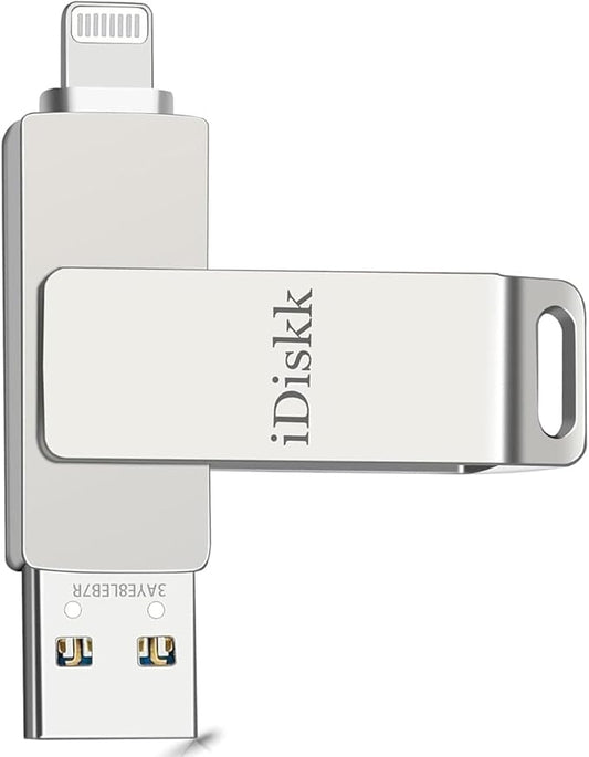 【App-le Certified 1T B】 iDiskk Photo Storage iPhone Flash Drive Photo Stick for iPhone (14/13/12/11 Pro/Plus/Pro Max,13/12 Mini,XR,XS,XS Max,X),Lightning iPad, MacBook/PC External USB Storage