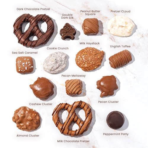 Christmas Chocolate Gift Basket – Gourmet Holiday Snack Gift Box Idea in Keepsake Tin – Men, Women, Corporate, Food Set- Bonnie and Pop