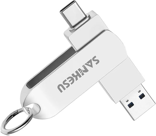 512GB USB C Flash Drive 3.1,Read Speed Up to 150MB/s, USB A and Type C OTG USB Thumb Drive, Dual Memory Sticks Compatible with Android Phones/PC/Laptop/Macs(Silver)