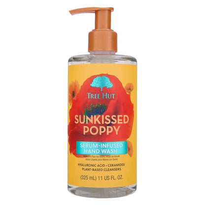Tree Hut Sunkissed Poppy Serum Infused Hand Wash | Nourish & Hydrate Hands with Strengthening Skin Care | Long Lasting Scent | Cleanse & Lock in Moisture | 11 fl oz.