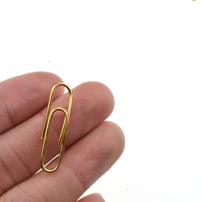 HAHIYO Paper Clips 1.1 inches (28mm) Length Gold Paperclips Bright Colors Vinyl Coated Prevent Scratching Tearing The Pages Sturdy for Bookmark Organize Home Office School 150 Pack