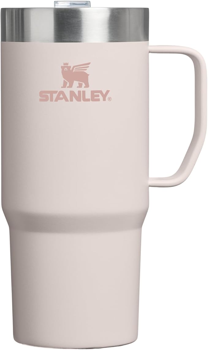 STANLEY The Everyday Suburban Mug | 16 oz | Drink Through Lid | Cup for Coffee, Tea and Drinks | Insulated Stainless Steel Coffee Mug | BPA-Free | Rose Quartz