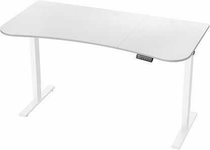 VIVO Electric 63 x 32 in Standing Desk, Memory Height Adjustment, 1B Series, White Top White Frame, DESK-KIT-1W1W