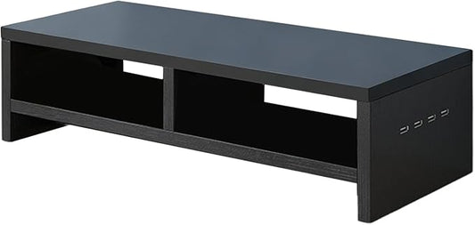 Monitor Stand, with Sleek Modern Design, 50x20x13cm, Monitor Stand Riser, Wireless Charging Desk Organizer, Ergonomic Height, for Multitasking and Desktop Organization