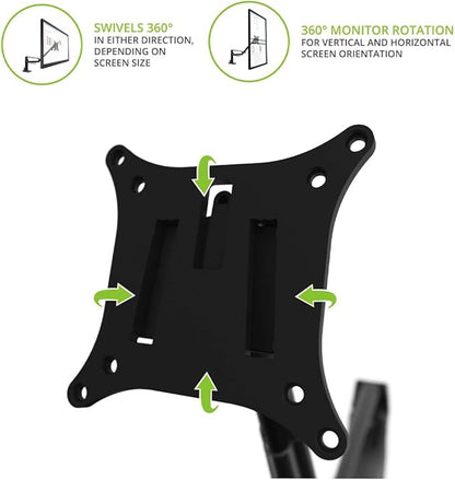 Kanto DMS1000 Desktop Mount for 17-inch to 32-inch Displays | Black