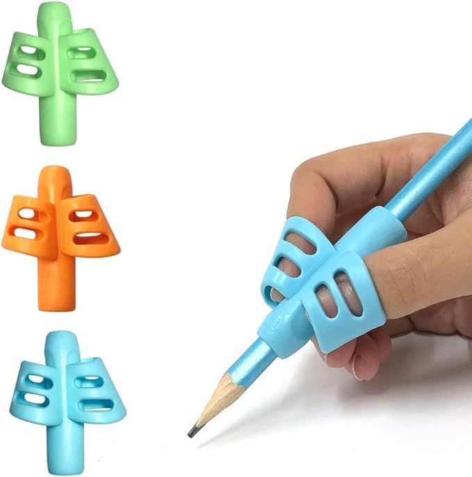 KOABBIT Pencil gripper kids/toddler handwriting aid tools for beginners,Pencil Holder for preschooler 2-4 Years learning to Write for Children's Training Pen Holding Posture Correction Tools(3 PACK)