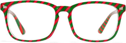 TIJN Blue Light Blocking Glasses for Women Men Clear Frame Square Nerd Eyeglasses Anti Blue Ray Computer Screen Glasses