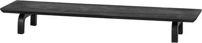 Anji Mountain Monitor Stand - Desktop Organizer & Laptop Riser, Ergonomic Monitor Riser, Space-Saving Monitor Stand for Desk, Durable Construction, Easy Assembly, Ideal for Home & Office,Black