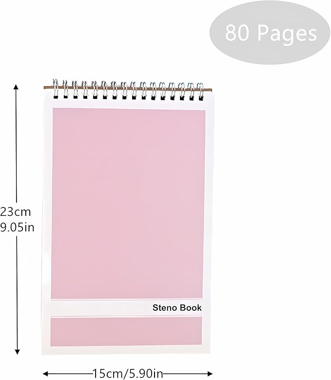 Steno Pads – 6x9 Inches 80 Sheets Steno Notebooks for Writing Notes in School, University, College & Office (2PCS Turquoise)