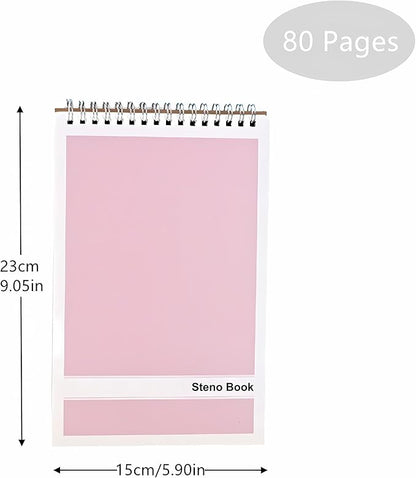 Steno Pads – 6x9 Inches 80 Sheets Steno Notebooks for Writing Notes in School, University, College & Office (2PCS Turquoise)
