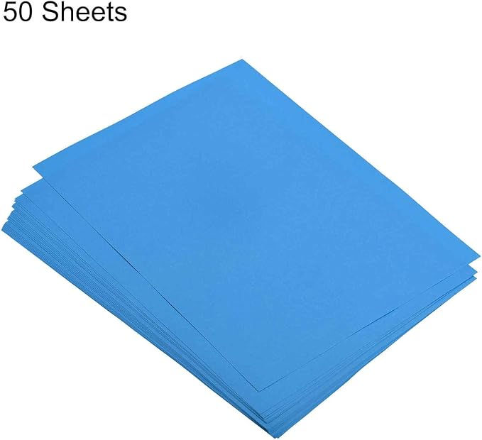 MECCANIXITY 50 Sheets Colored Copy Paper 8.3 x 11.7Inch Printer Paper 80gsm Lake Blue for Office Printing, Document Copying, Invitations, Forms, Art Projects