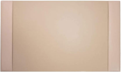 White Latte Bonded Leather 30" x 18" Side-Rail Desk Pad