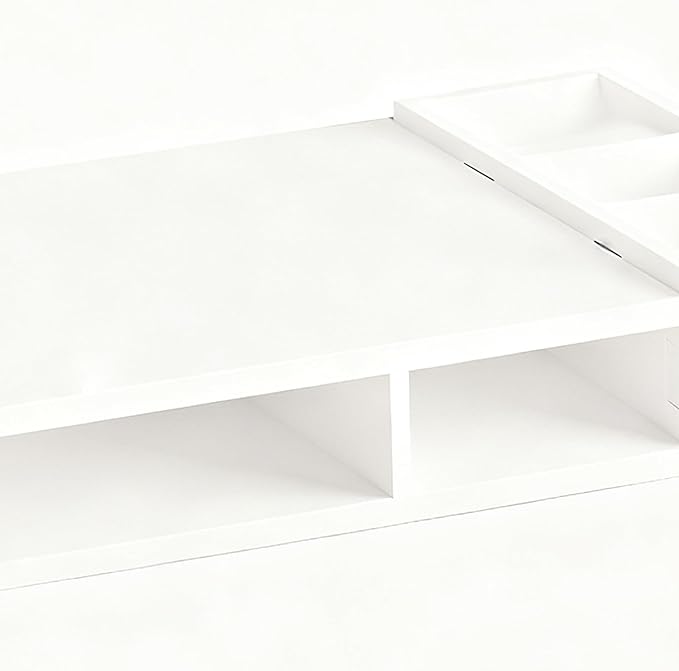 Desk Monitor Stand | 2-Tier Desk Holder | 4.3 Inch Height Monitor Shelf with Storage Organizer | for Home Laptop PC TV Work Table Dorm