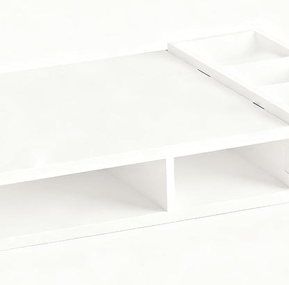 Desk Monitor Stand | 2-Tier Desk Holder | 4.3 Inch Height Monitor Shelf with Storage Organizer | for Home Laptop PC TV Work Table Dorm