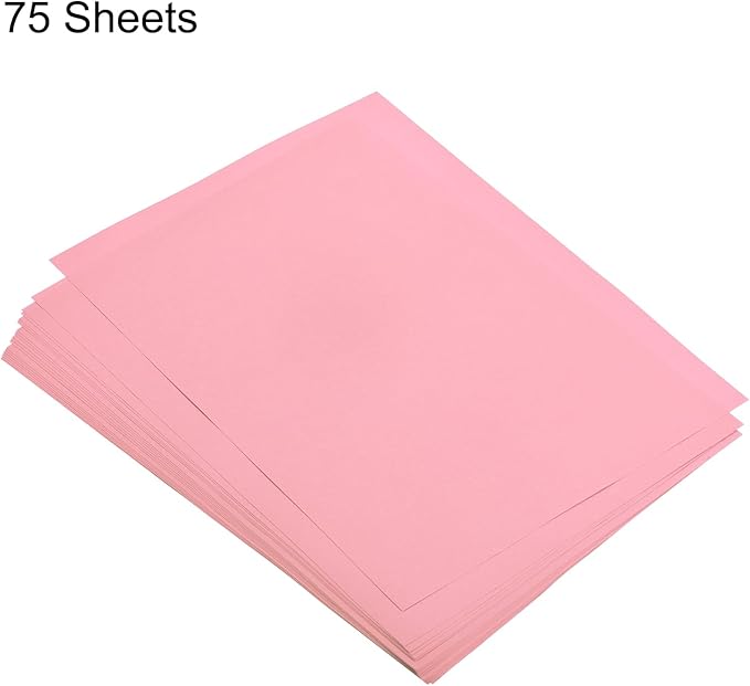 MECCANIXITY 75 Sheets A4 Colored Print Copy Paper 5.8" x 8.3" Origami Paper Printer Paper 80gsm for Printing, Document Copying, Art Craft,Light Pink