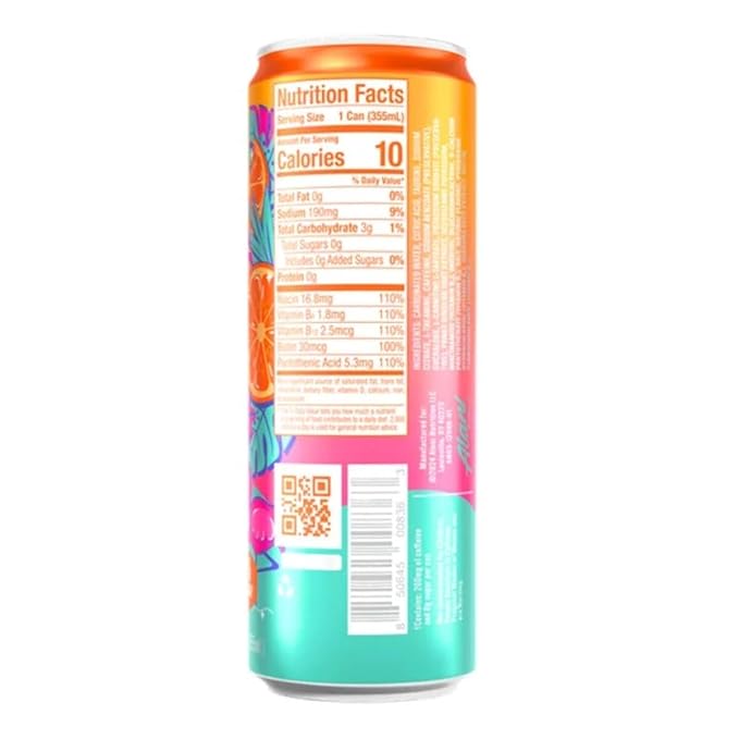 Generic Alani. Nu Energy Drink ORANGE | (Pack Of 15) | Sugar Free, Low Calorie Energy Drinks | 200mg Caffeine | Zero Sugar | 10 Calories | 12 Fl Oz Cans - By The Munchie Mix